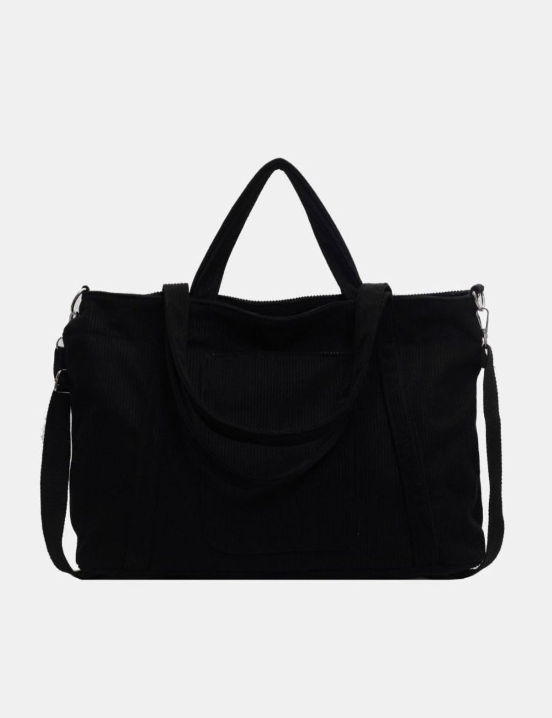 Corduroy Solid Large Tote Bag