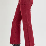 RISEN Full Size High Rise Straight Jeans with Patch Pockets