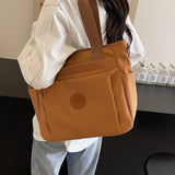 Nylon Solid Color Tote Bag