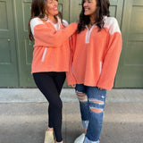 PREORDER: Half Zip Fleece Pullover in Sherbet