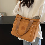 Nylon Solid Color Tote Bag