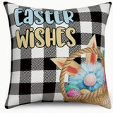 Plaid Gnome Easter Pillow Covers