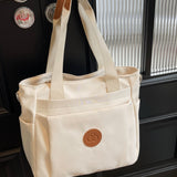 Nylon Solid Color Tote Bag