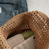 Openwork Woven Tote Bag