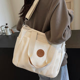 Nylon Solid Color Tote Bag