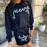 Merry Sequin Shorts Set