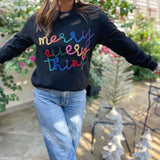 PREORDER: Merry Everything Tinsel Sweatshirt in Two Colors