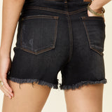 Judy Blue Full Size Tummy Control Fray Hem Shorts