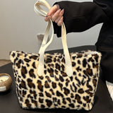 Leopard Fluff Tote Bag