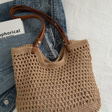 Openwork Woven Tote Bag