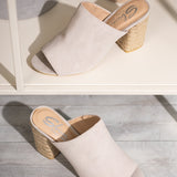 Helena Heeled Sandal in Ice Suede