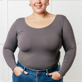 Bring in the Basics Seamless Reversible V-Neck Charcoal