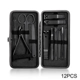 Classic Black Manicure Set 12 piece