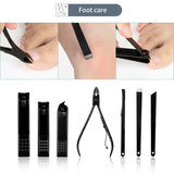 Classic Black Manicure Set 12 piece