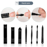 Classic Black Manicure Set 12 piece