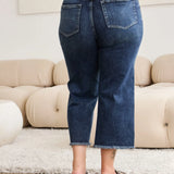 RFM Denim Full Size Tummy Control High Waist Raw Hem Jeans Size 11 (30)