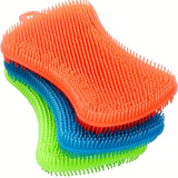 3 Pack Silicone Scrubber Sponges