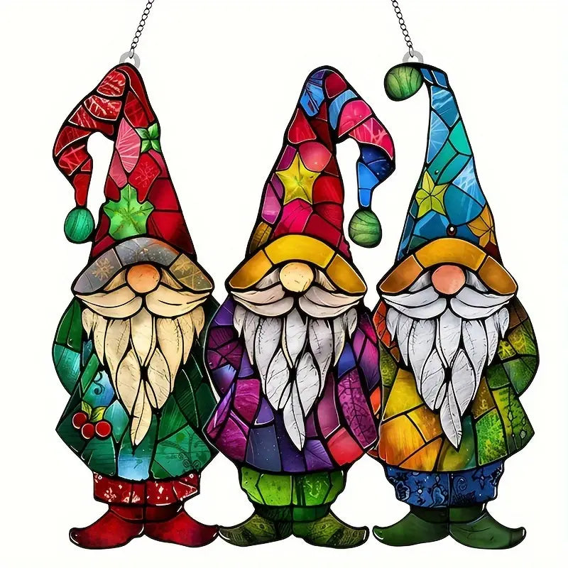 Acrylic Stained Glass Look Gnomes