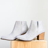 Shine Star Rhinestone Bootie in Silver