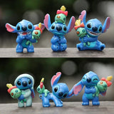 Blue Alien Figurines - Set of 6