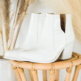 Tarim Bootie in White Croc