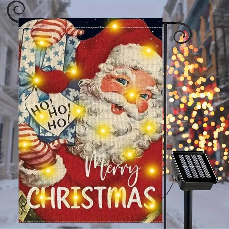 Christmas Solar Garden Flags